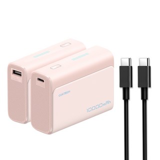 CUKTECH 酷態科 附線行動電源 行動電源 10000mAh 支援 安卓 iPhone 符合航空規範 Wh標示, 行動電源 30W (粉色)*1個, 粉色, 行動電源 30W (粉色)*1個