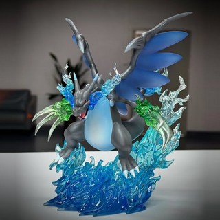 寶可夢模型 四葉草 圖鑑系列 超級噴火龍x mega進化噴火龍 公仔 擺件 盒裝 禮物, 1個