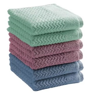 Grandeur 400GSM快乾毛巾六入組 - 台中小蜜蜂美式賣場代購，柔軟吸水速乾, 1個, 石灰藍/苔綠/粉紅 40X71公分 六入