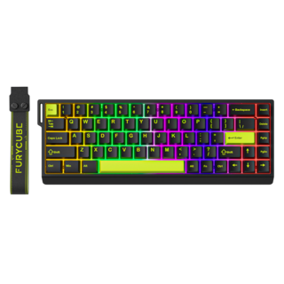 FURYCUBE M68HE 8k 래피드 트리거 자석축 게이밍키보드 ace 68 기계식 우팅 e-sports, 마그네틱축(자석축), M68 HE, 블랙