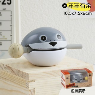 萌寵動物木魚 解壓辦公室擺件 療癒系小物, 1個, 鯊魚