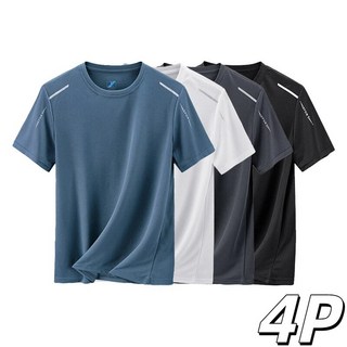 남자 반팔티셔츠 슈퍼 드라이 기능성 쿨 티셔츠 4P 세트 남여공용 tanlz