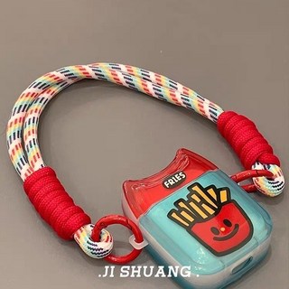 可愛卡通Kitty貓小新適用蘋果耳機保護套airpodspro2耳機殼pro/2, 1個, 蠟筆小新+綠繩粉編織繩,最新款airpods3代