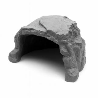 NRC 극진 돌땡이 파충류 은신처 중사이즈 NR-H12, 1개, 그레이혼합