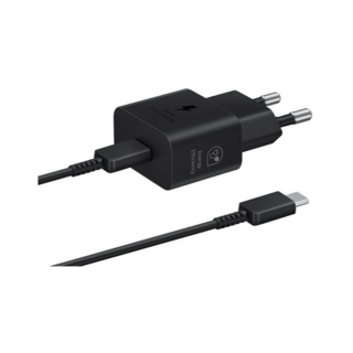 삼성전자 C타입 초고속 충전기 25W + 케이블 1m 세트 PD PPS GaN, 블랙, 1개