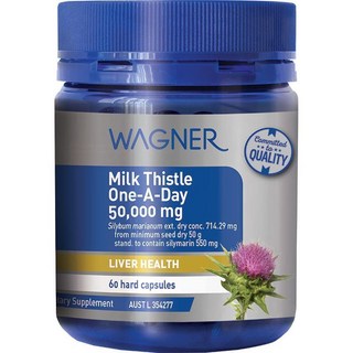 호주 와그너 Wagner Milk Thistle 밀크씨슬 원어데이 50 000mg 캡슐, 4개, 60정