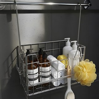 마치홈 스텐레스 무타공 욕실선반 바스켓, 1개