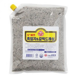 오뚜기 오쉐프 흑임자갈릭드레싱 1KG 샐러드 소스 대용량 업소용, 4개