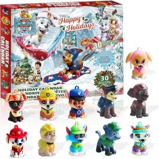 Princess 어드벤트 캘린더 2023 카운트다운 to 크리스마스 for Girls 30 서프라이즈 홀리데이 선물 장난감s New Year and 파티 Favors 2024, 3.paw patrol  30 피스