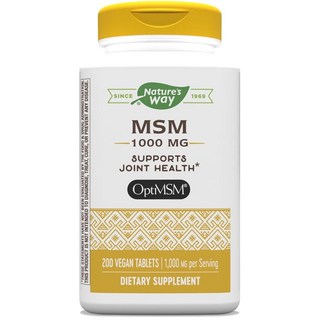 네이처스 웨이 MSM 1000mg - * - 메틸술포닐메탄 포함 - 글루텐 프리 비건 - 200정, 1개