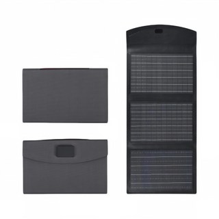 三折疊太陽能軟板 30W 便攜式太陽能充電板, 黑, 30W太陽能軟板
