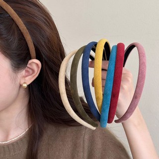 모란코 데일리 심플 스웨이드 벨벳 헤어 밴드 머리띠