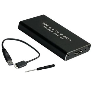 범용 mSATA 드라이브 인클로저 USB3.0 알루미늄 외장 드라이브 케이스 22x30MM 22x42MM 호환성, One set