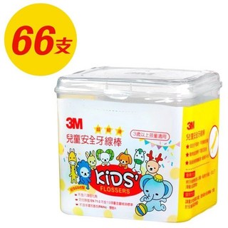 3M 兒童安全牙線棒 66支 盒裝 細滑兒童安全牙線棒 動物造型 兒童牙線 袋裝, 1個, 66支-盒裝 / 1476
