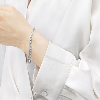 [쵸이젬] 랩다이아몬드 2mm 크라운 세팅 14K/18K 골드 테니스팔찌 다이아팔찌 명품팔찌 D/Vs1