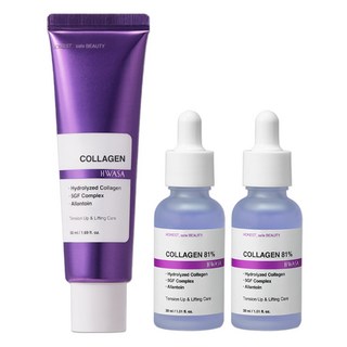 [본품세트] 화사 콜라겐 탄력 케어 저분자 고함량 EGF 앰플+크림 세트, 앰플30ml x 2+크림50ml, 1개