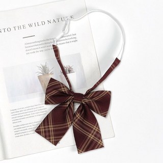 【砂糖夢境】JK領結小物日系軟妹正統學生少女學院風格子蝴蝶結水手服領花免打, 覓紅【領結】, 1個