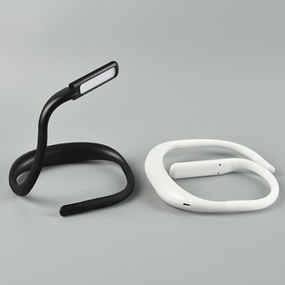 포터블 충전형 LED 북라이트 넥밴드, 화이트