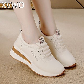 XVWO 여성 키높이 운동화 캐주얼 스니커즈 경량 쿠션 데일리 워킹화