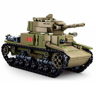 레고 호환 군사 전투 M13 40 탱크 MOC 빌딩 블록 무기 육군 WW2 제2차 세계대전, 1개