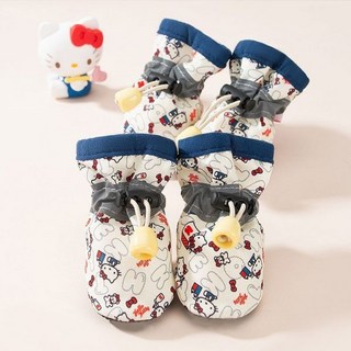 106761 애견신발 강아지부츠 강아지산책신발, 옵션06베이지색 전체 인쇄, 1개