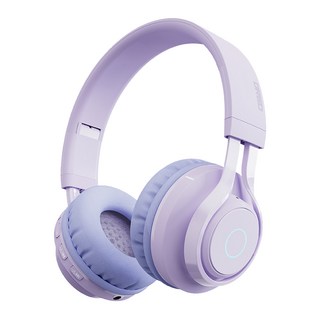 디알고 무선 RGB LED 블루투스 5.0 헤드폰, 퍼플, (디알고 정품) BH07C