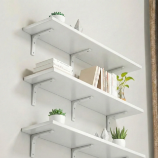 홈온리 벽걸이책장 다용도 선반, 1단, 화이트