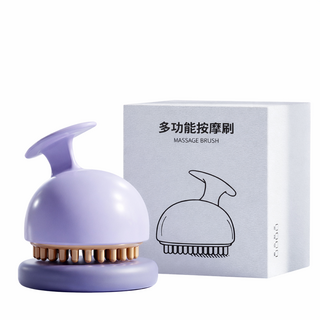 旋轉滾珠按摩刷 經絡刷 美體刷 體刷 腹部按摩 經絡按摩刷 淋巴刷 刮痧 按摩 經絡 按摩器, 一般款-紫色, 1個