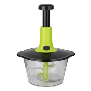 DS 수동 야채 다지기 2L 대용량 마늘 고추 이유식 초퍼 만능 다지기, 1개, 그린