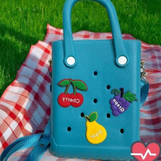 롱타임헬씨 실리콘 비비드 레이크그린 아쿠아 물놀이 DIY 젤리 가방 꾸미기 파츠세트 크로스 여행 미니가방