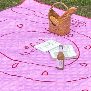 피크닉 매트 두툼 방습 방수 휴대용 캠핑 관광 돗자리 사진 용품, 핑크
