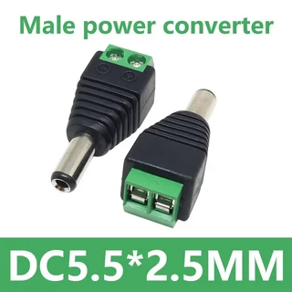 CCTV 카메라용 DC 전원 커넥터 플러그 잭 암수 소켓 배럴 LED 스트립 공급 터미널 2.1mm x 5.5mm 어댑터 5, 01 5pcs, 02 5.5x2.5mm male