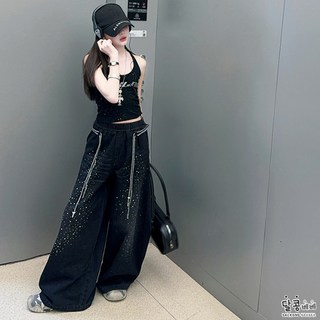 달콩베베 주니어 여아 블랙민소매크롭티+다이아몬드힙합바지 초등학생 여름옷 상하복세트 [M100]