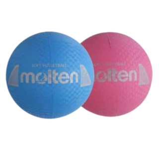 Molten安全軟式排球 柔軟安全 輕量耐用 室內外皆宜, S3Y1250-C(藍色), 1個