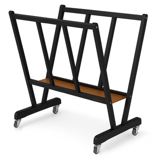 대형 나무 프린트 랙 롤링 캐스터가있는 아트 건조 및 디스플레이 랙 캔버스 판화 패널 포스터 쇼 및 미술 전시회 용 보관 랙 삼색, 블랙