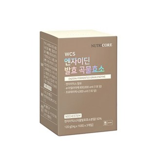 뉴트리코어 WCS 노케스템 엔자이딘 발효 곡물효소 30p, 120g, 1개
