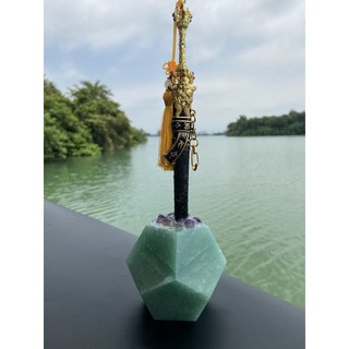 石中劍 鎮魔尺長劍拆信刀 寶石底座 辦公室擺飾 鎮宅防小人, 1個