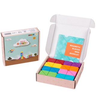 벨베이비 영유아 세모 자석블럭 빅사이즈 35mm (세모), 레인보우, 1개
