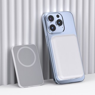 WOWWAY 맥세이프 호환 보조배터리10000mAh 대용량 초고속충전 PD+QC 3.0 기내용 C타입 무선 보조밧데리, 1개, 화이트