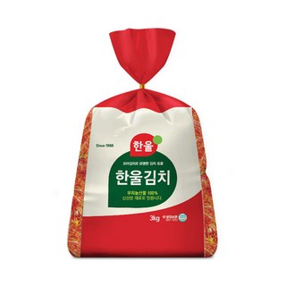 한울 묵은지 3kg 국산 배추 반찬 포장김치, 1개