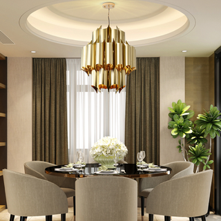 8등 펜던트 조명 크롬 골드 인테리어 조명 오브제형 천장등 거실 카페 매장 식탁 조명