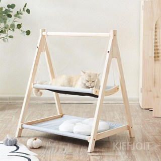 세비아숲 고양이 2단 안전 해먹 하우스 반려묘 휴식공간, 2.스카이 블루