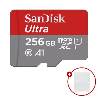 샌디스크 마이크로SD카드 Ultra A1 울트라 SDSQUA + SD카드 케이스, 1개, 256GB