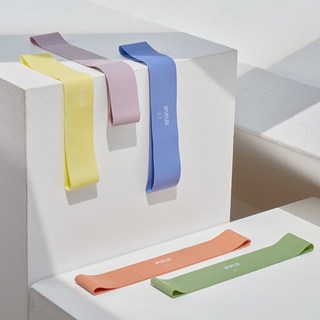 스포틀러 루프밴드 라텍스 5종 고무 필라테스 스쿼트 근력 밴드 헬스 탄력 운동 요가 힙업, 옐로우/그린/블루/핑크/오렌지, 1개