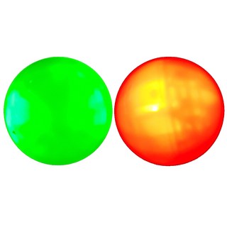 에이스 LED 야광 파크 골프공, 그린 레드, 1세트, 2개입