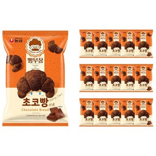 NONGSHIM 農心 麵包部長牛角麵包造型餅乾 巧克力口味, 55g, 16包