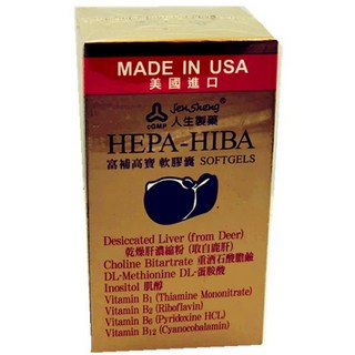 人生製藥 富補高寶軟膠囊 60粒-罐 LIVER營養素 維持身體機能, 1個