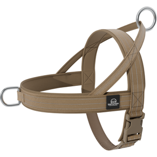 아이펫스맘 강아지 하네스 대형견 중형견 앞섬방지 초경량 가슴줄 앞고리, 베이지, 1개