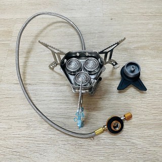 潛鯨 露營蜘蛛爐 送轉接頭 折疊瓦斯爐 三爐頭 高山爐 車宿 野營 登山, 蜘蛛爐, 1個