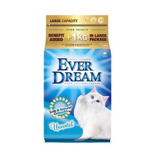 EVER DREAM 韓國藍貓 速凝結無香貓砂 藍標 19kg 獨特低塵配方 貓砂 礦砂 天然膨潤土 快速凝結 推薦, 無香, 1個